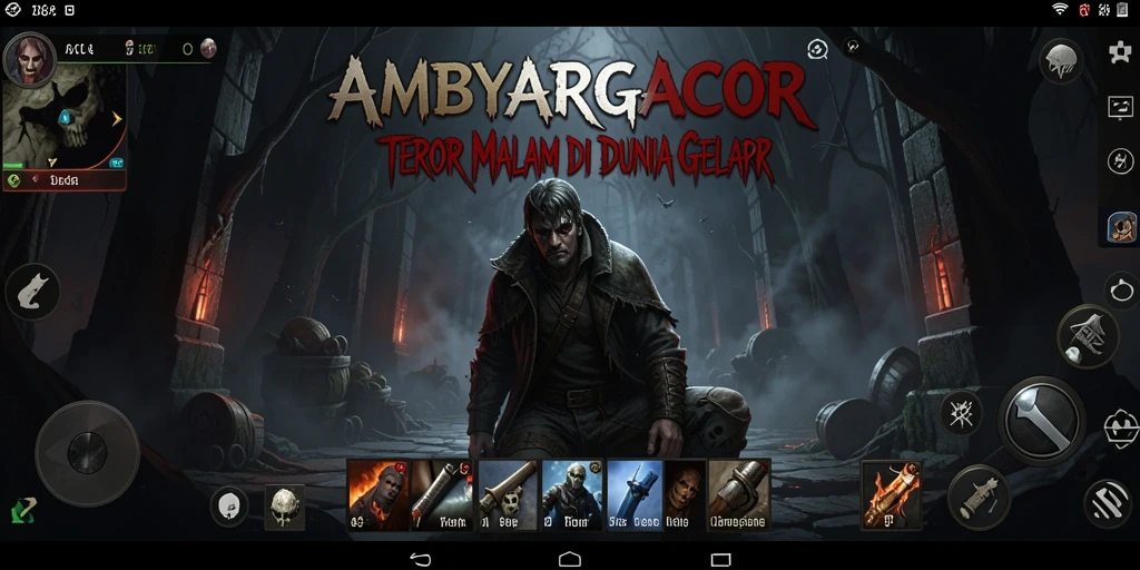 Screenshot gameplay AMBYARGACOR yang menampilkan momen teror yang mendebarkan.