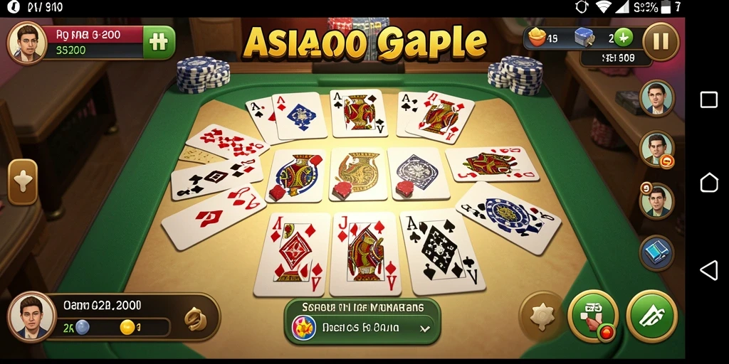 Tampilan gameplay seru dalam permainan Gaple ASIA200.