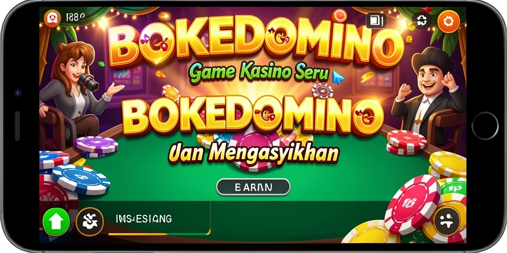 Screenshot BOKEDOMINO menampilkan gameplay Kasino yang seru dan kompetitif.