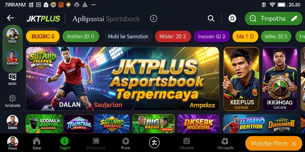 Screenshot gameplay JKTPLUS menampilkan taruhan olahraga yang seru.