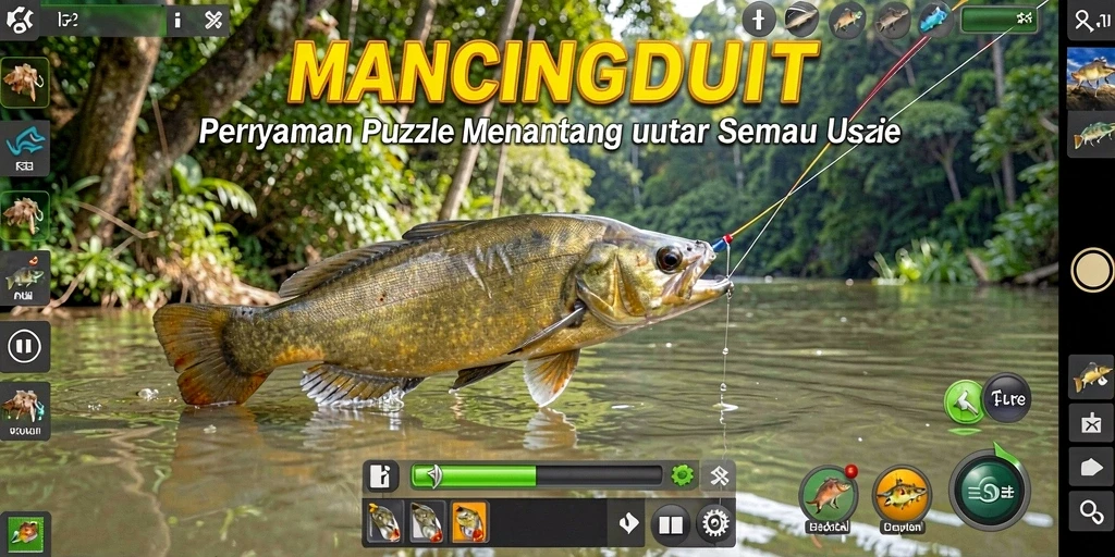 Tangkapan layar utama gameplay MANCINGDUIT dengan teka-teki yang menarik dan menantang.