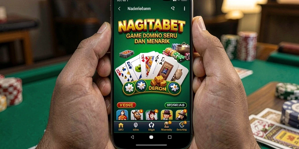 Tampilan gameplay seru NAGITABET yang penuh aksi Domino.
