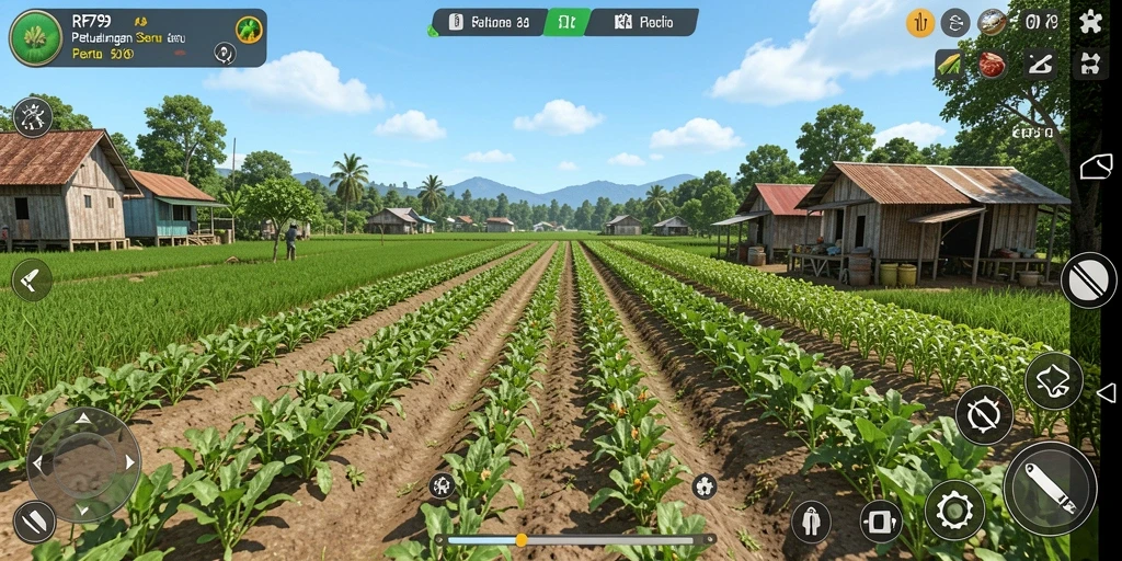 Gameplay seru yang menampilkan dunia pertanian RP79.