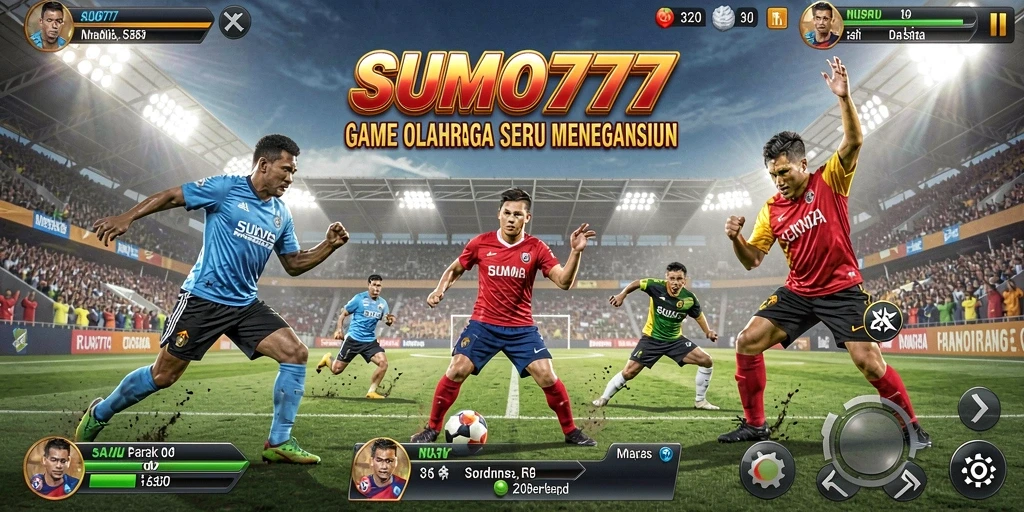 Tampilan gameplay SUMO777 yang menegangkan dengan berbagai olahraga.