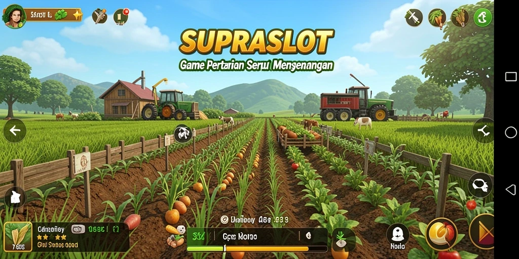 Tangkapan layar menunjukkan gameplay seru dalam bertani.