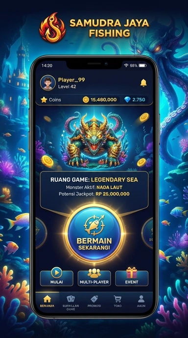 Tampilan antarmuka aplikasi brojp di perangkat Android.